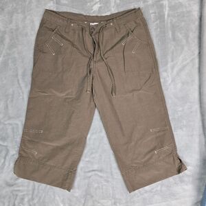 Columbia Arch Cape II Clamdigger Capri Pants Womens Small Brown Pockets Hiking